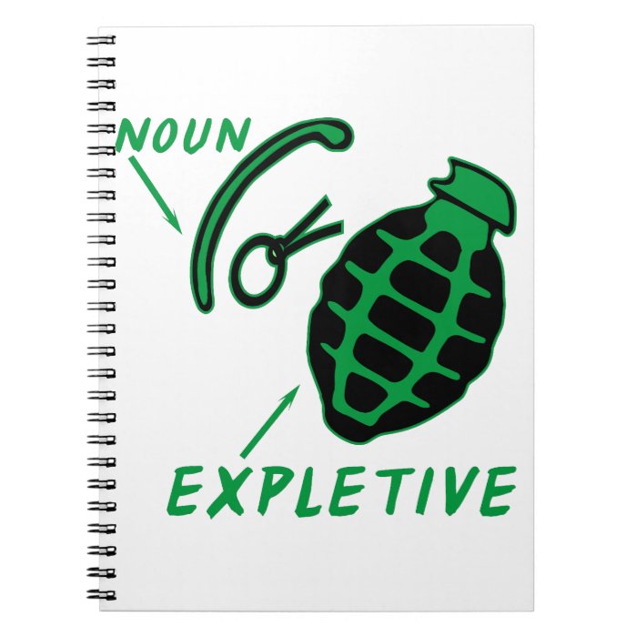 Hand Grenade Expletive Spiral Notebook