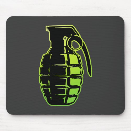 Hand Grenade _ green Mouse Pad