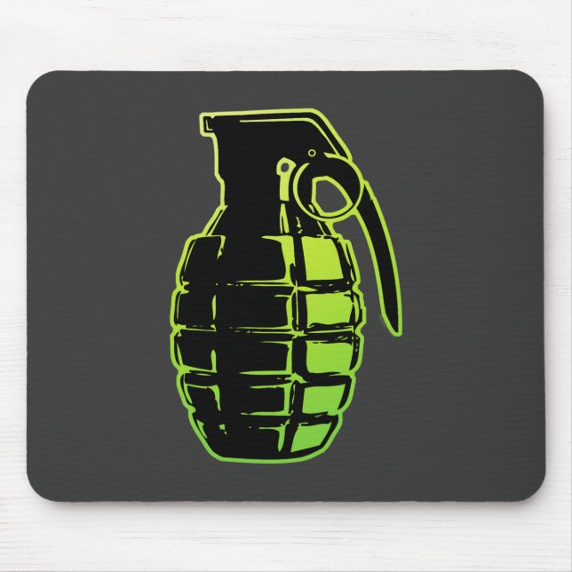 Hand Grenade - green Mouse Pad (Front)