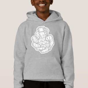Hand Grenade In Comics Style Hoodie