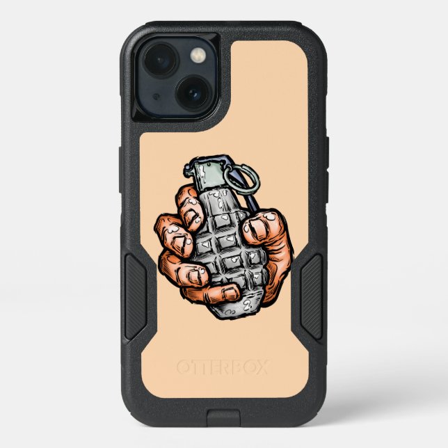 Hand Grenade In Comics Style Otterbox iPhone Case (Back)