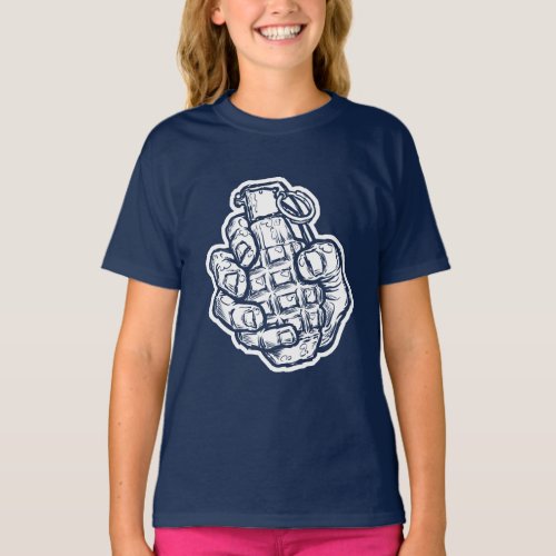 Hand Grenade In Comics Style T_Shirt