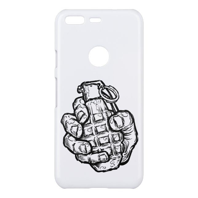 Hand Grenade In Comics Style Uncommon Google Pixel Case (Back)