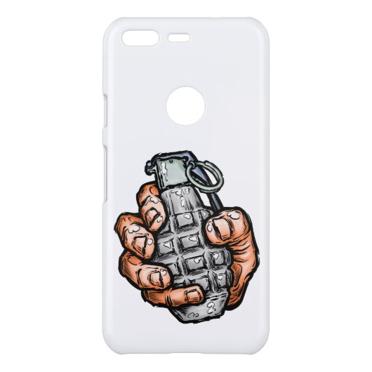 Hand Grenade In Comics Style Uncommon Google Pixel Case (Back)