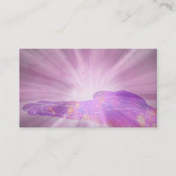 *~* Hand Healing  Radiating Love And Light Energy Business Card by AnnaRosaEnergyArtist at Zazzle