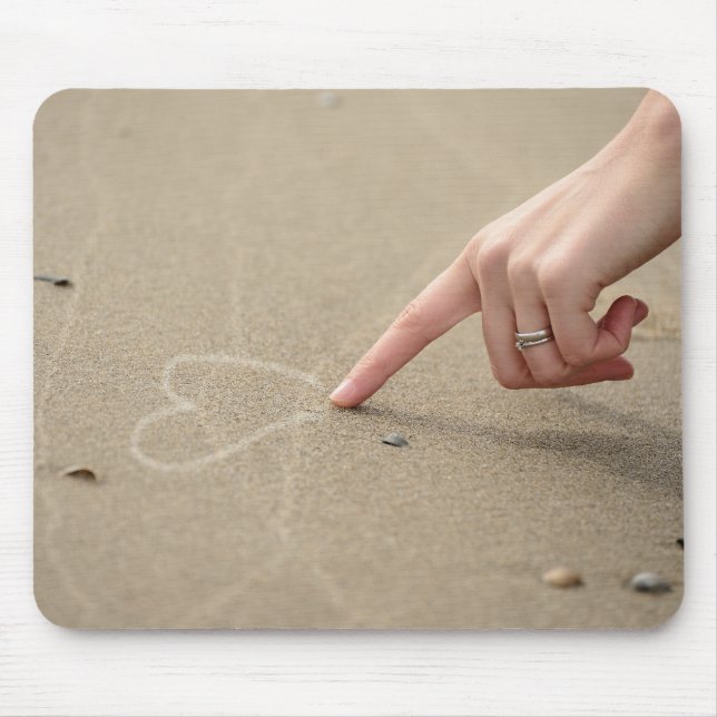 Hand, Heart, Draw Mouse Pad (Front)