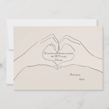 Hand Heart Gesture Card by CottonLamb at Zazzle