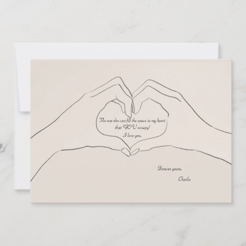 Hand Heart Gesture Card