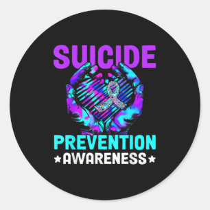 Hand Heart Suicide Prevention Awareness Week Septe Classic Round Sticker