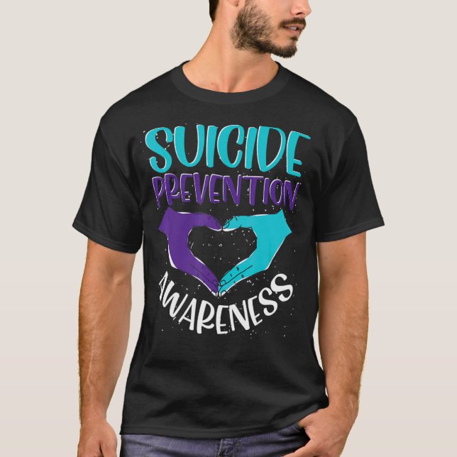 Hand Heart Suicide Prevention Awareness You Matter T-Shirt (Front)