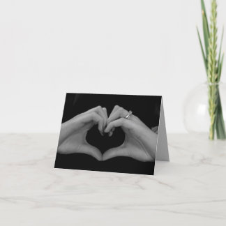 Hand Heart Wedding Card