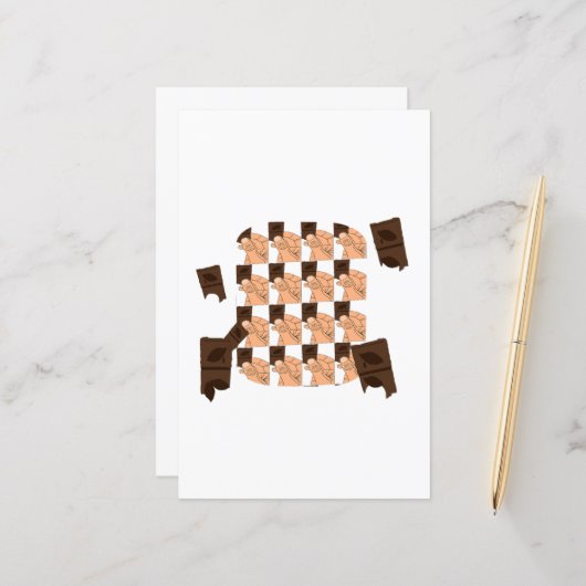 Hand holding a piece of Valentine's chocolate (Front/Back In Situ)