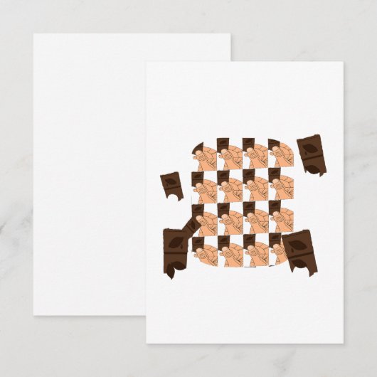 Hand holding a piece of Valentine's chocolate (Front/Back)