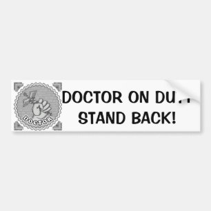 Hand Holding Caduceus Doctor Bumper Sticker