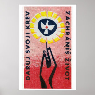 Hand Holding Flower Dove of Peace - Matchbox Print