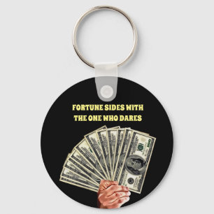hand holding hundred dollar bills money finance keychain