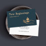 Hand Holding Leaf Plant  Wellness  Counselor Business Card