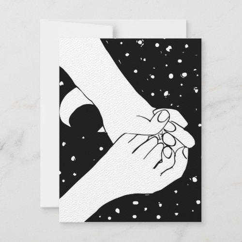 Hand_holding Over Stars Thank You Card