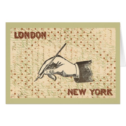 Hand Holding Pen Cards (Front Horizontal)