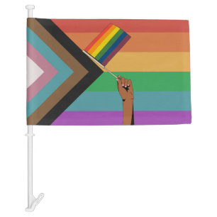 Hand Holding Pride Flag