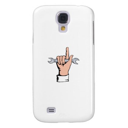 Hand Holding Spanner and Pointing Up Retro Galaxy S4 Case