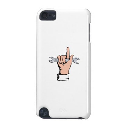 Hand Holding Spanner and Pointing Up Retro iPod Touch (5th Generation) Case