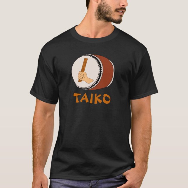 Hand Holding Stick Taiko Drum Japanese Drumming T-Shirt (Front)