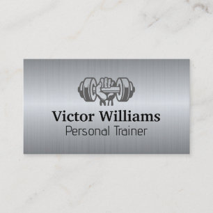 Hand Holding Weight Gym Fitness Business Card
