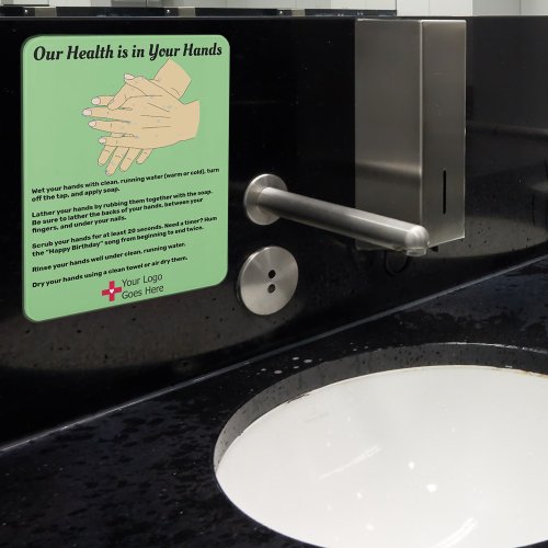 Hand Hygiene Proper Hand Washing Door Sign