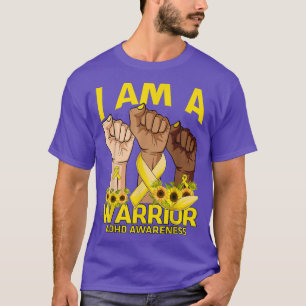 Hand I Am A Warrior ADHD Awareness Sunflower  T-Shirt