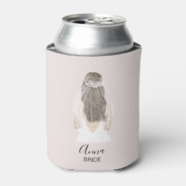 Hand Illustrated Bride Can Cooler (Can Front)