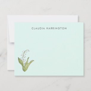 Hand-Illustrated Lily of the Valley Spring Floral Note Card