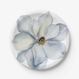 Hand Illustrated Painted Peony Paper Plates