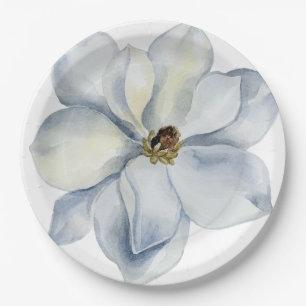 Hand Illustrated Peony  Paper Plates