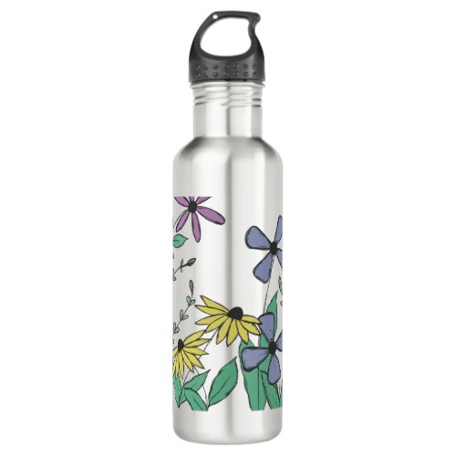 Hand Illustrated Wildflower Garden Water Bottle