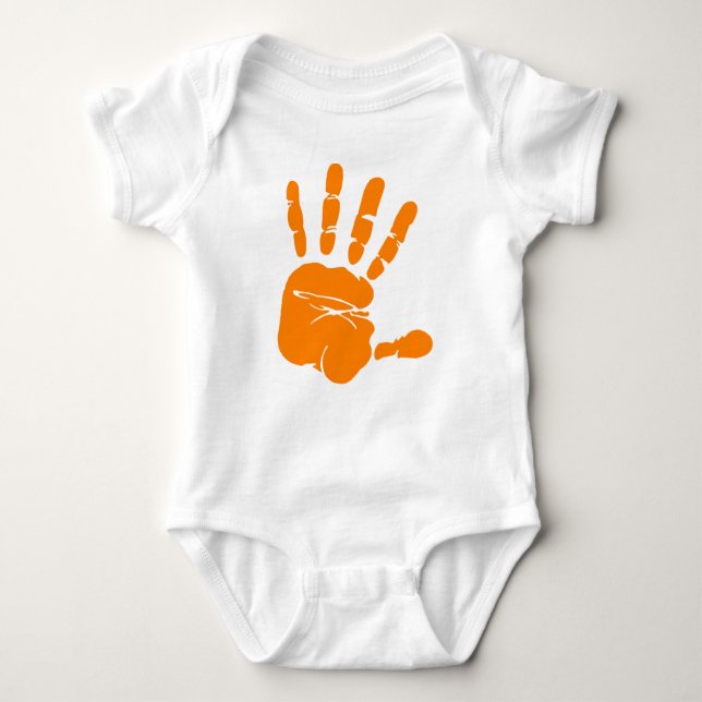 Hand impression baby bodysuit (Front)