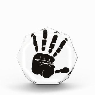 Hand Impression Black Acrylic Award