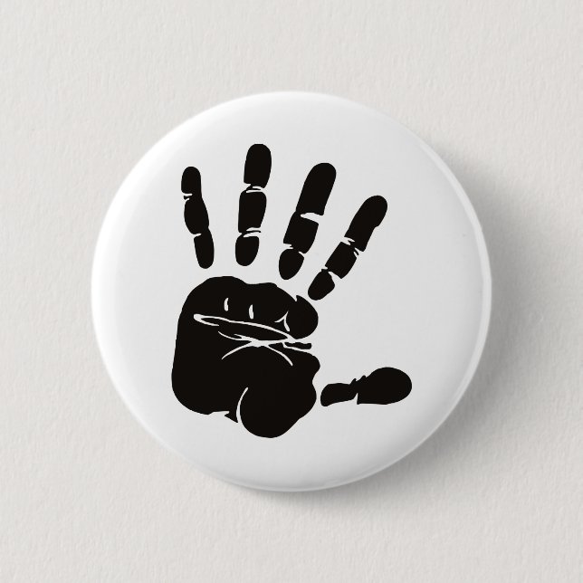 Hand Impression Black Button (Front)