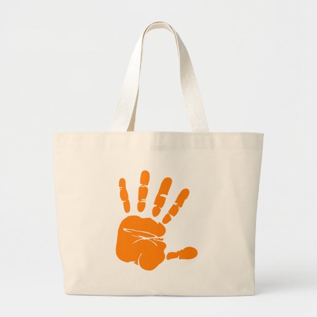 Hand impression large tote bag (Front)