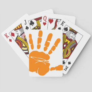 Hand impression poker cards