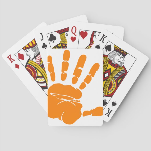 Hand impression poker cards (Back)