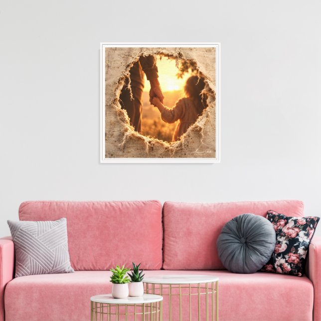 Hand in Hand Canvas Print (Insitu(LivingRoom))