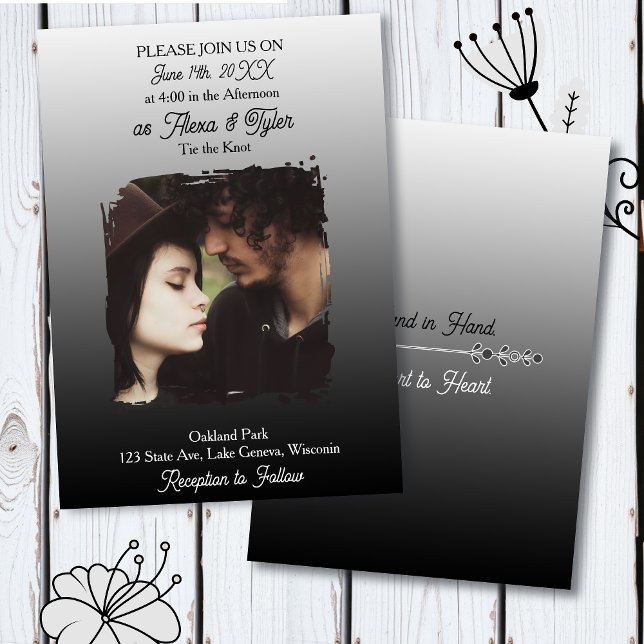 Hand in Hand, Heart to Heart | Photo Wedding Invitation (Creator Uploaded)