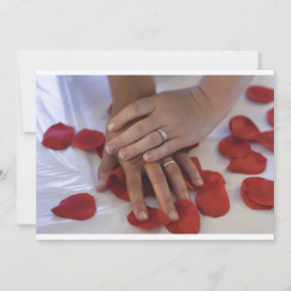 Hand In Hand wedding invitation
