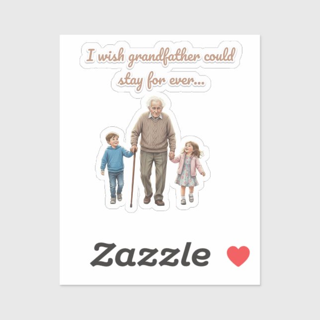 Hand in Hand with Grandpa Sticker (Sheet)
