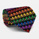 Hand in Hand with Love Pattern Art Tie