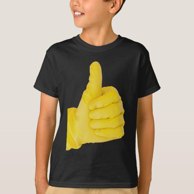 Hand in yellow latex glove T-Shirt (Front)