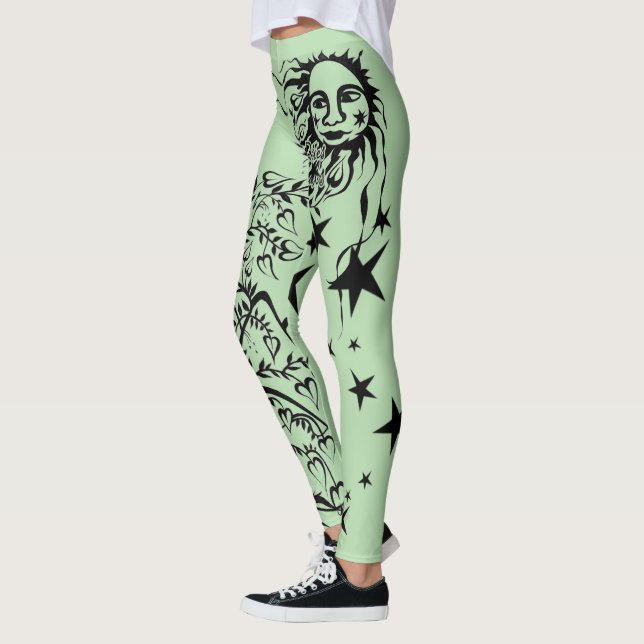 Hand Inked Designer Leggings (Left)