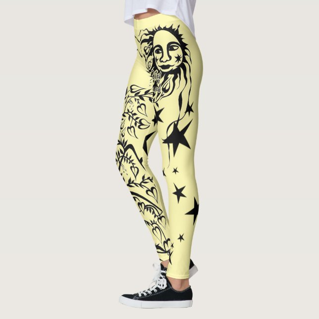 Hand Inked Designer Leggings (Left)
