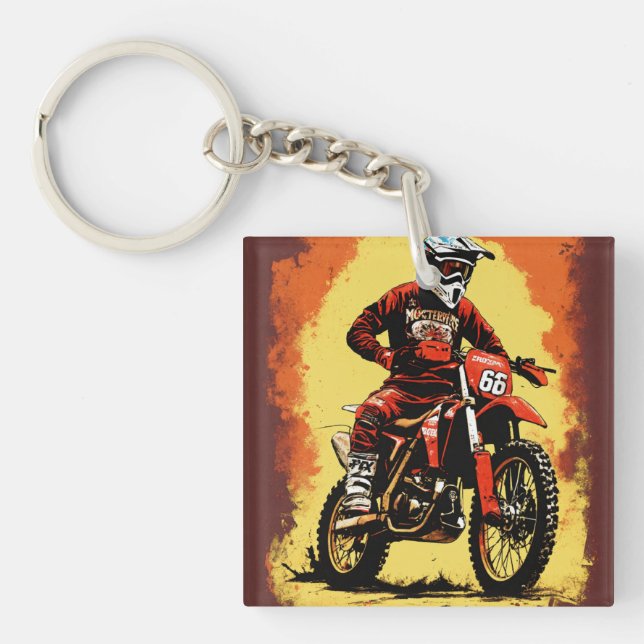 Hand it to a Motorcycle lover. Keychain (Front)
